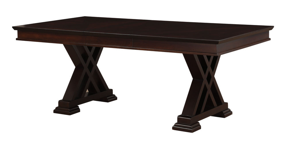 Katrien Espresso Wood Rectangular Dining Table