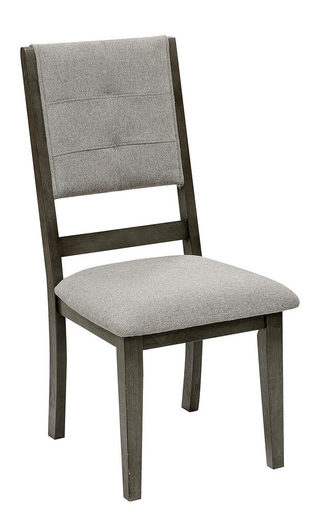 Nisky 2 Gray Fabric/Wood Side Chairs