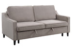 Adelia Cobblestone Velvet Fabric Convertible Sofa