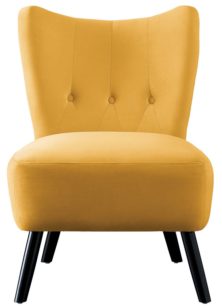 Imani Yellow Velvet Accent Chair