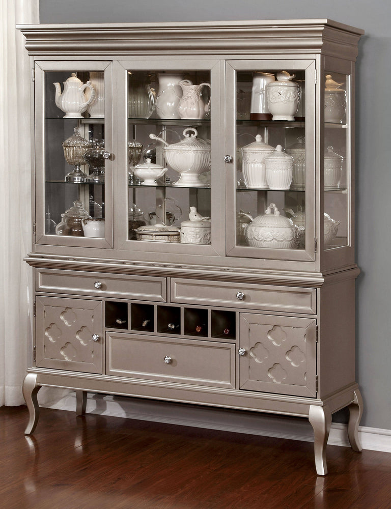 Amina Champagne Wood Hutch & Buffet