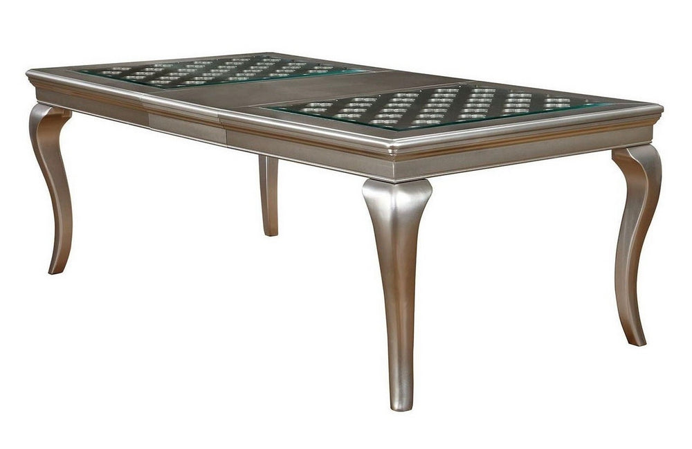 Amina Champagne Wood Extendable Dining Table