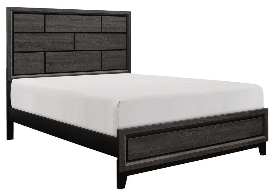 Davi Gray Wood Cal King Bed