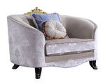 Sheridan Cream Fabric Chair with Accent Pillows