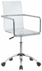 Amaturo Clear Acrylic Office Chair with Chrome Base