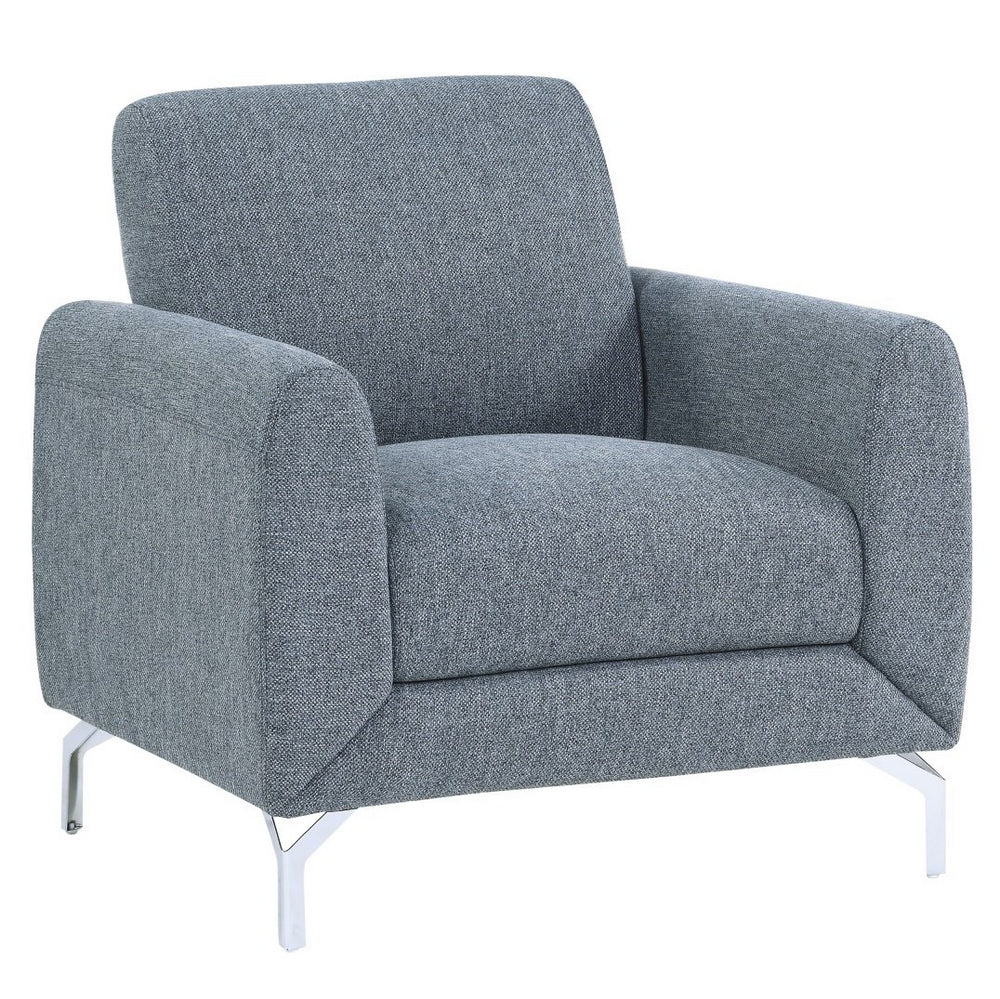 Venture Blue Textured Fabric Chair