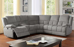 Lynette 6-Pc Gray Power Recliner Sectional