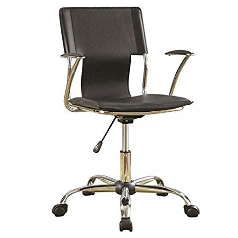 Lunete Black Leatherette Upholstered Office Chair