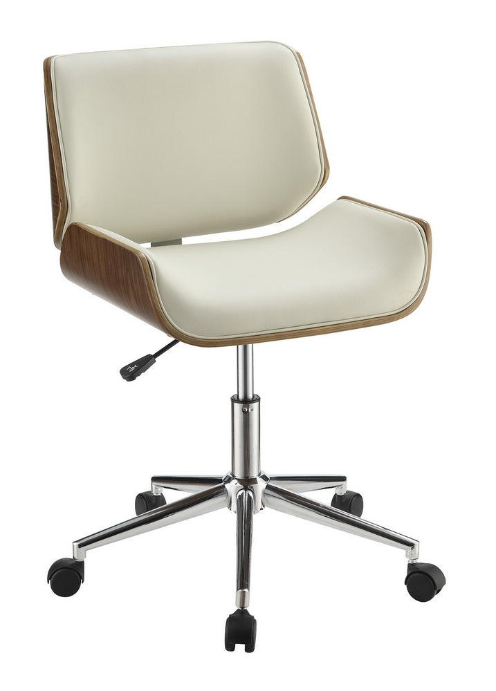 Abilene Ecru Leatherette Upholstered Office Chair