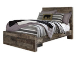 Derekson Multi Gray Wood Full Storage Bed