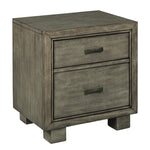 Arnett Gray Wood 2-Drawer Nightstand