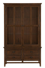 Frazier Park Brown Cherry Wood Buffet with Hutch