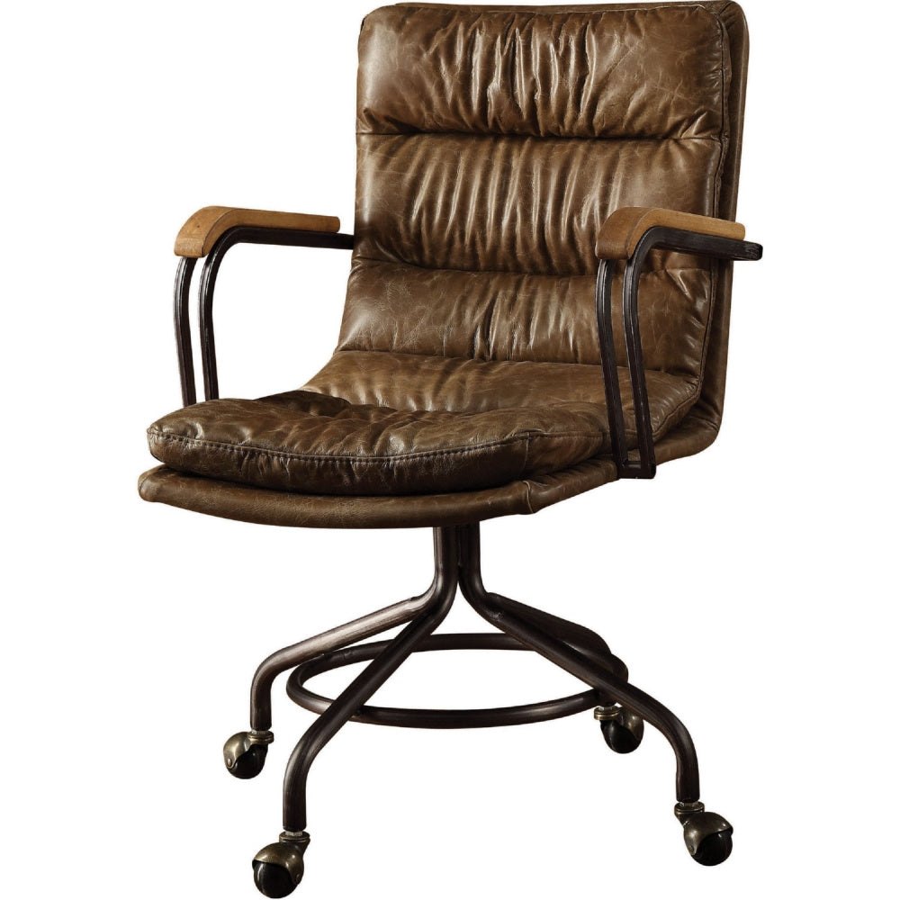 Harith Vintage Brown Top Grain Leather Executive Office Chair