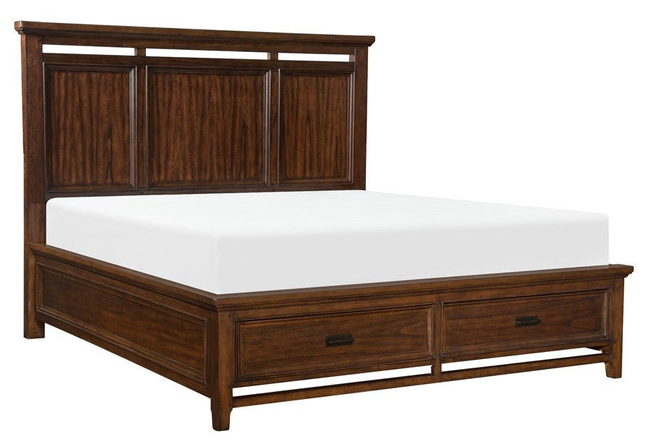 Frazier Park Brown Cherry Wood Cal King Bed (Oversized)