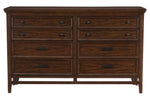 Frazier Park Brown Cherry Wood 6-Drawer Dresser