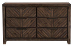 Parnell Rustic Cherry Wood 6-Drawer Dresser