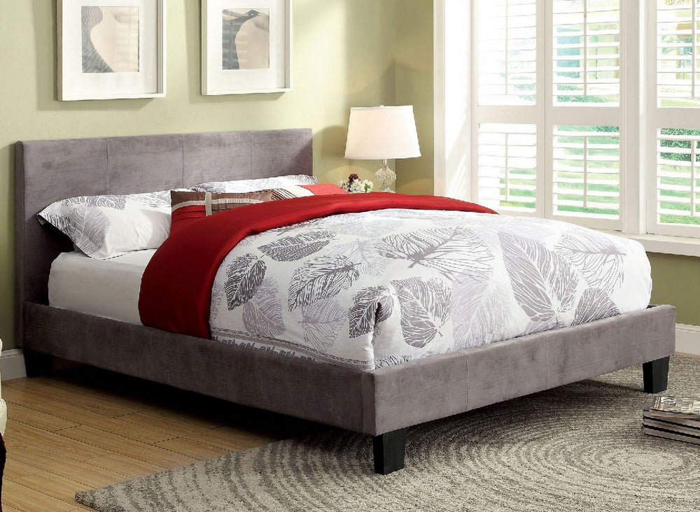 Winn Park Gray Fabric Twin Bed