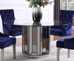 Wanda Silver Mirrored 54" Round Dining Table