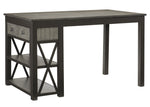 Elias Gray/Gunmetal Wood Counter Height Table