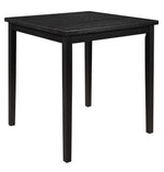 Adina Black Wood Square Counter Height Table