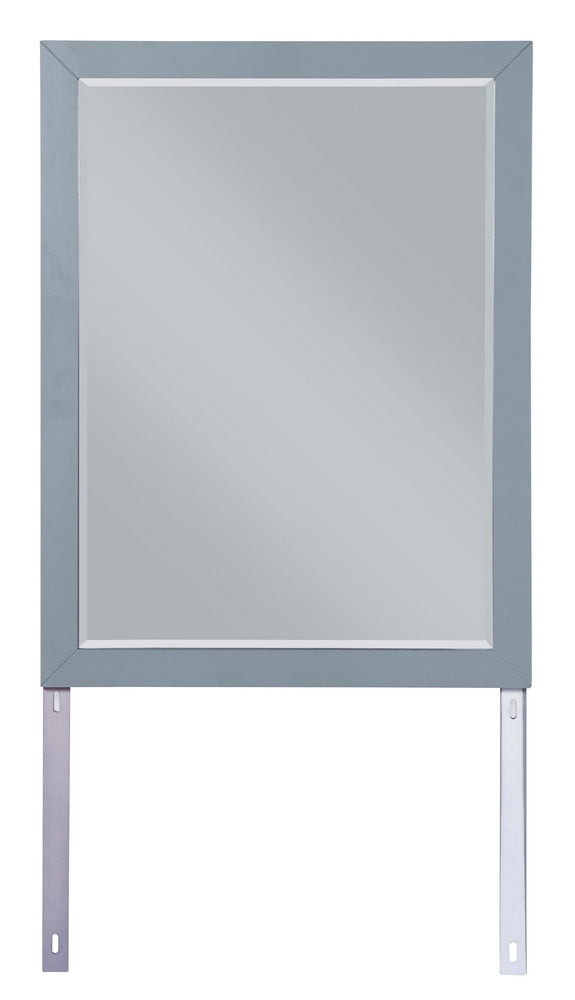 Orion Gray Wood Frame/Glass Rectangular Dresser Mirror