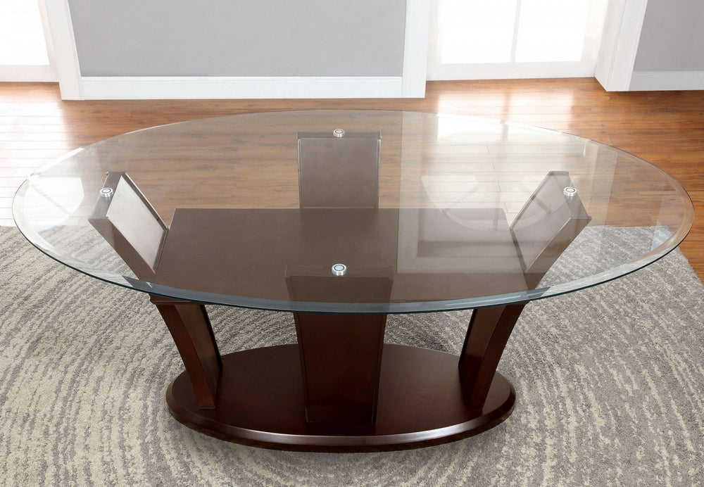 Manhattan Dark Cherry Oval Dining Table