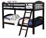 Coney Island Black Wood Twin Bunk Bed