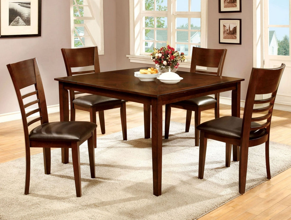 Hillsview 5-Pc Brown Cherry Dining Table Set