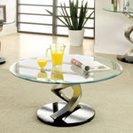 Nova Silver Steel/Glass Coffee Table