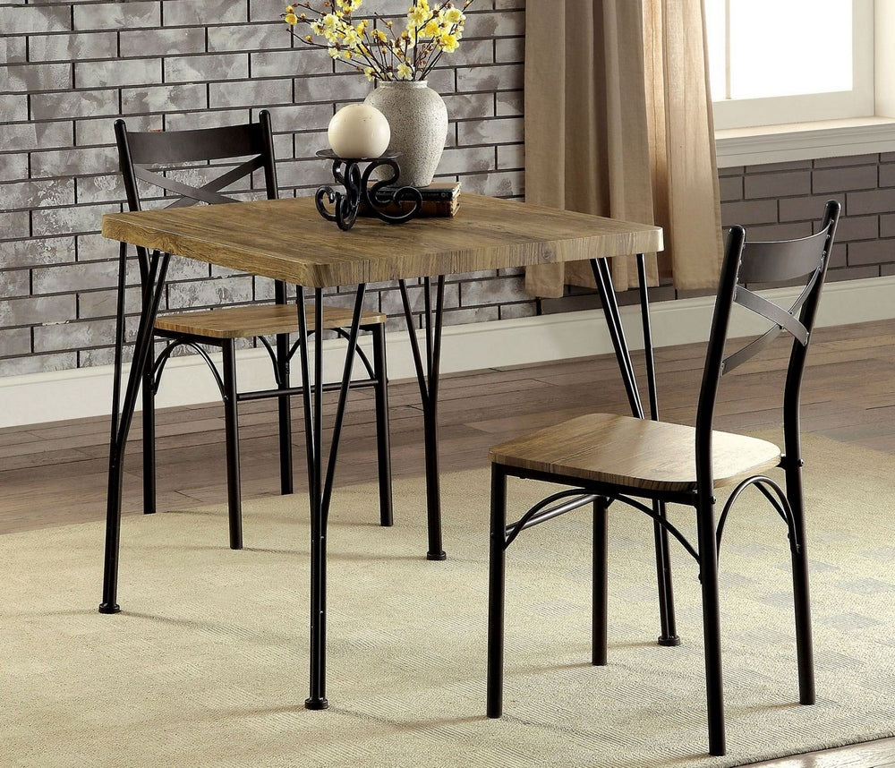 Slingsbury 3-Pc Dark Bronze Dining Table Set