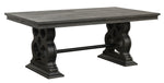 Arasina Distressed Dark Pewter Wood Dining Table