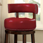 Shirley 2 Dark Oak/Red 24" Bar Stools