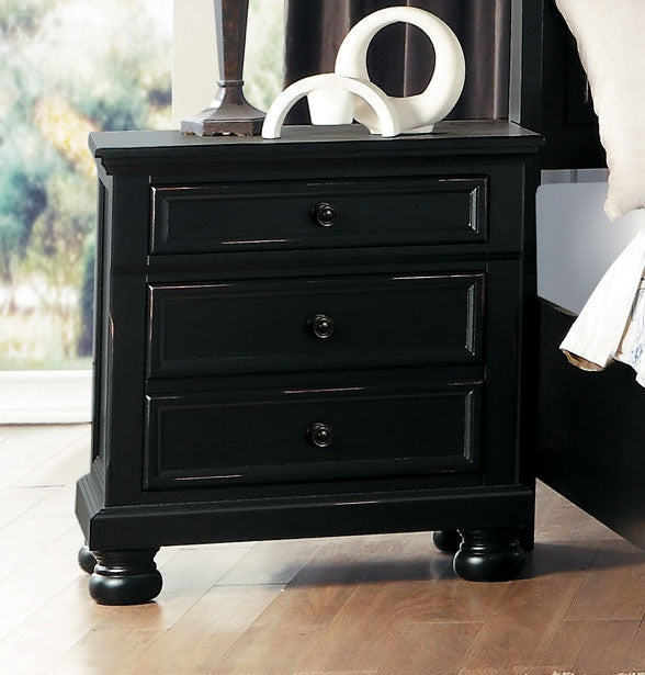 Laurelin Black Sand-Through Nightstand