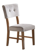 Edam 2 Gray Fabric/Light Oak Wood Side Chairs