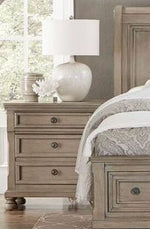 Bethel Wire Brushed Wood Nightstand