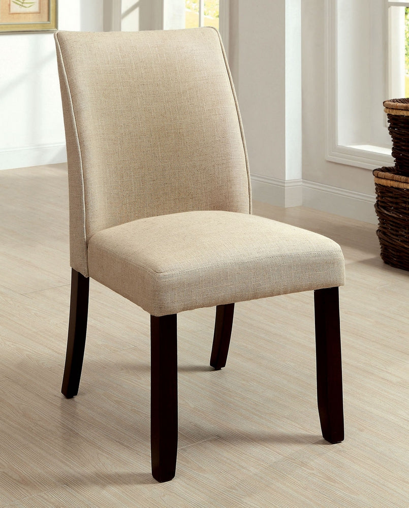 Cimma Contemporary 2 Ivory Fabric Side Chairs