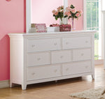 Lacey Youth 7-Drawer White Wood Dresser