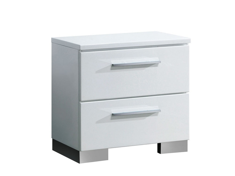 Clementine Contemporary White Nightstand