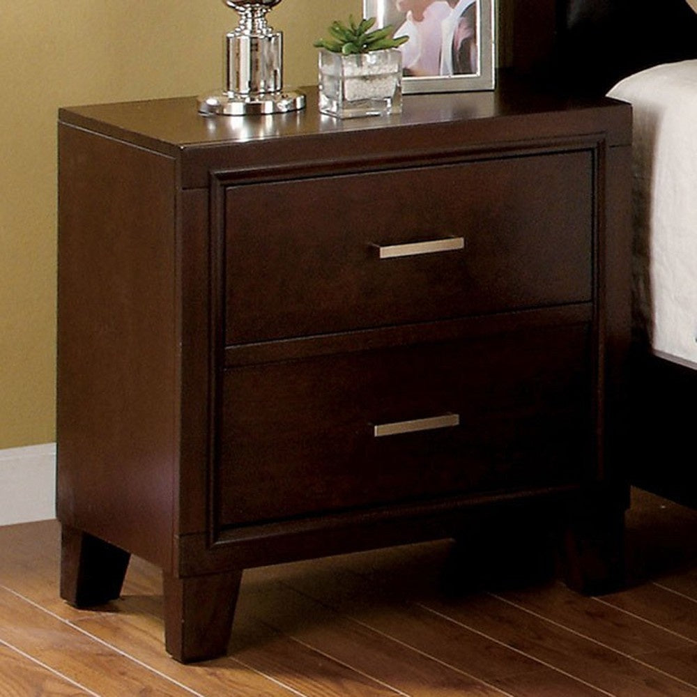 Gerico Brown Cherry Wood Nightstand