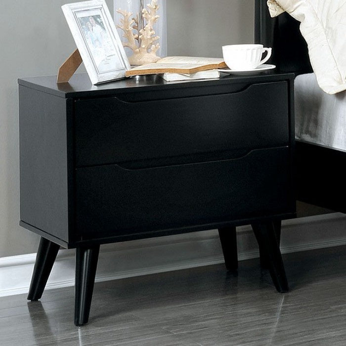 Lennart Black Wood Nightstand