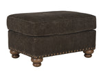 Stracelen Sable Chenille Fabric Ottoman