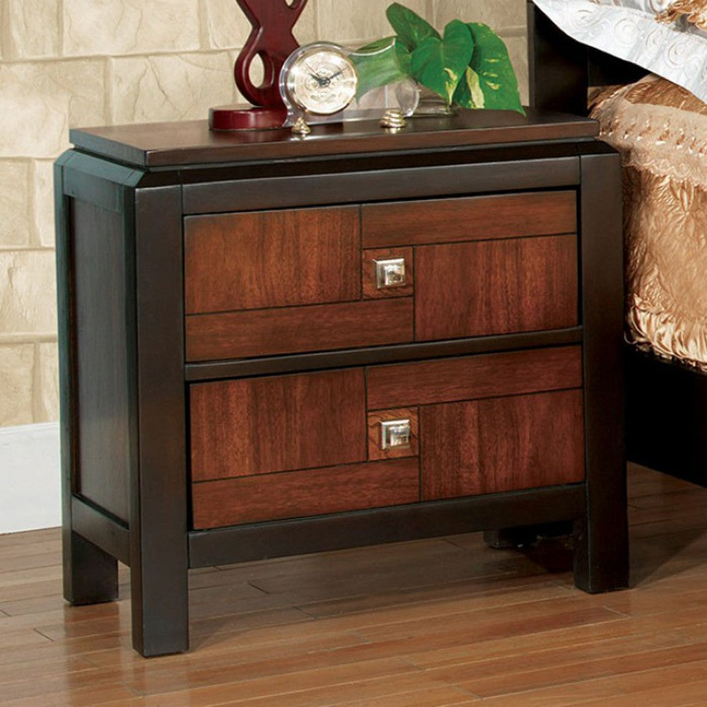 Patra Acacia/Walnut Wood Nightstand