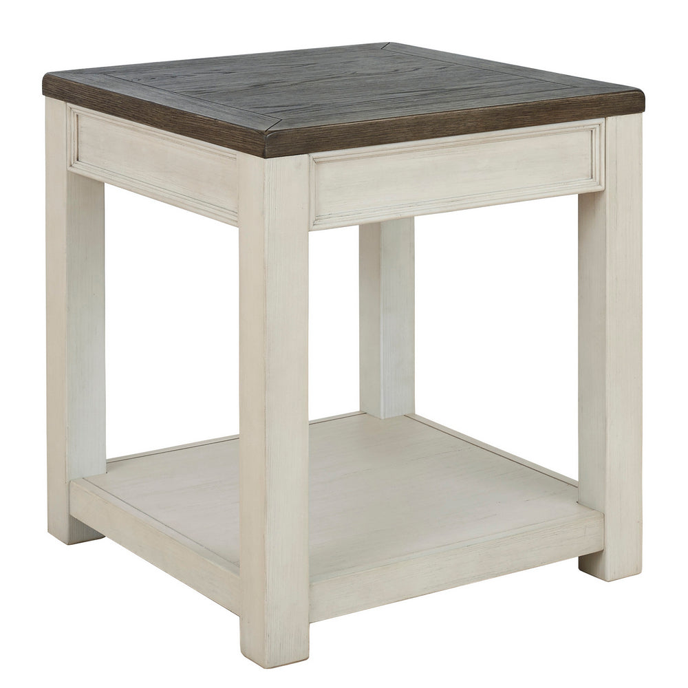 Bolanburg Weathered Oak/Antique White Wood End Table