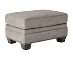 Olsberg Steel Suede-Like Fabric Ottoman