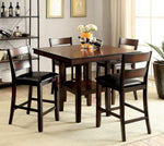 Norah 5-Pc Brown Counter Height Table Set