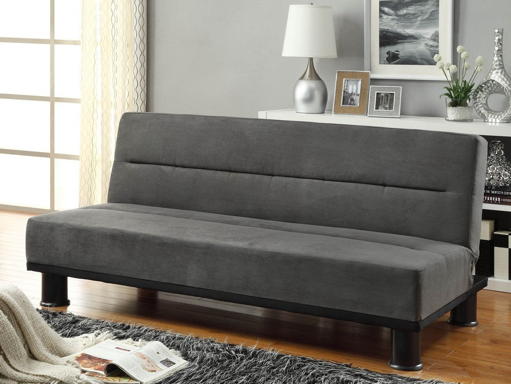 Callie Graphite Microfiber Click-Clack Sofa Bed