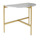 Wynora White/Gold Chair Side End Table