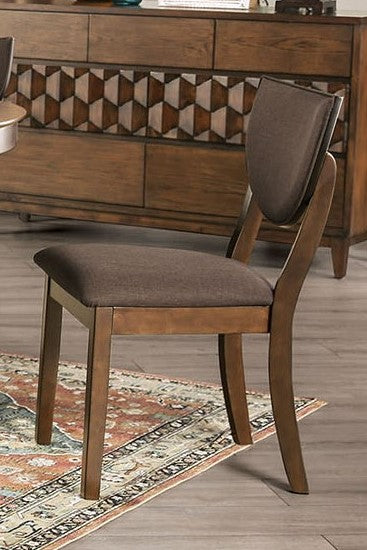 Marina I 2 Dark Chocolate Fabric Side Chairs