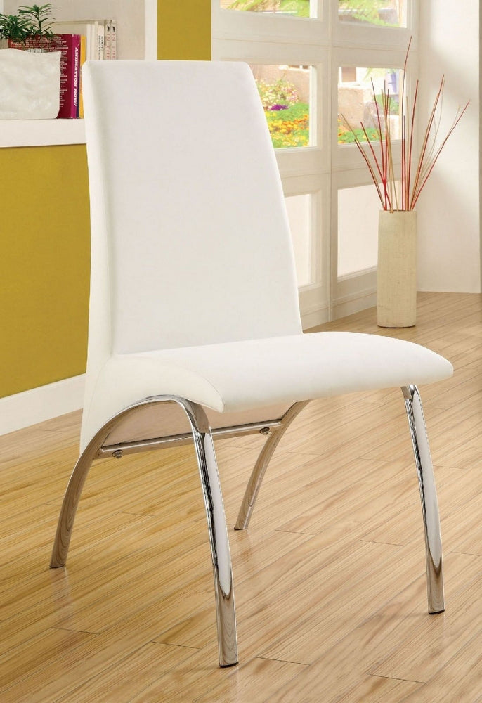 Glenview 2 White Leatherette Side Chairs