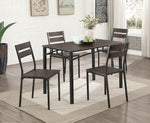 Westport 5-Pc Antique Brown Dining Table Set